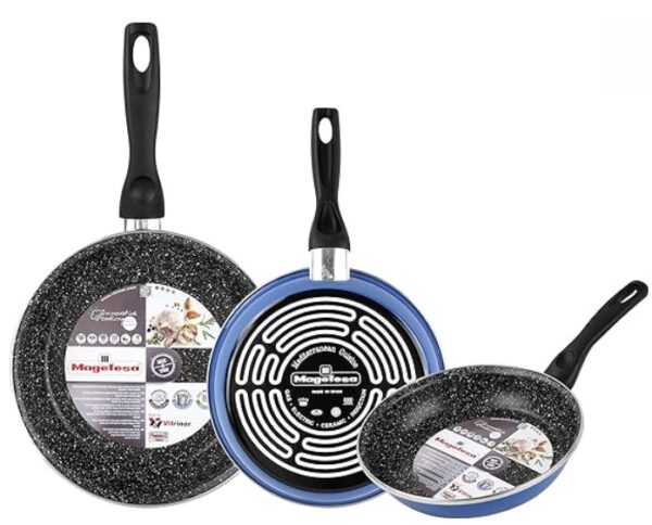 SET DE 3 SARTENES AZULES MAGEFESA VITRINOR 20/24/28 - ¡Ideal para tu cocina!