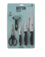 Set de 5 cuchillos, pelador y tijera  COLECCION NERO QUTTIN