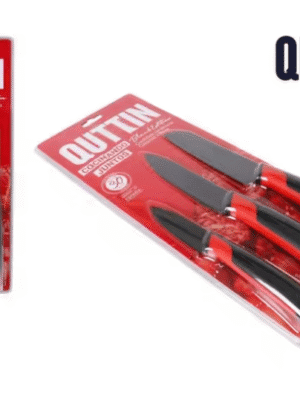 Quttin - Set De 3 Cuchillos Ceramicos Black Edition - Cocina - Profesional - Calidad