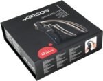 Arcos Accesorios - Sacacorchos Manual Abrebotellas Manual - Mango de Aleación de Zinc - Color Negro mate (Incluye cortacápsulas)